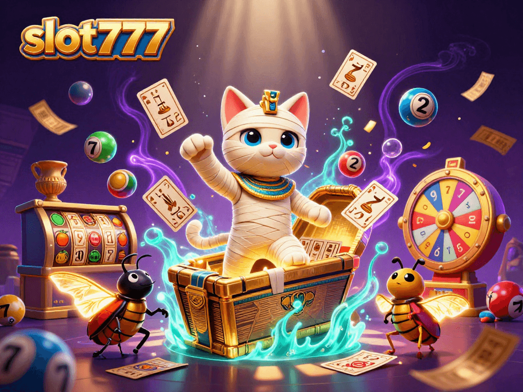 Experience thrilling gameplay with slot777 in an animated casino scene showcasing vibrant elements.