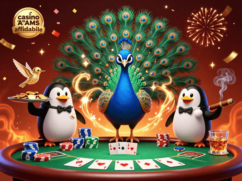Scopri i giochi da casinò non AAMS affidabili con un pappagallo aristocratico e un pinguino maggiordomo.