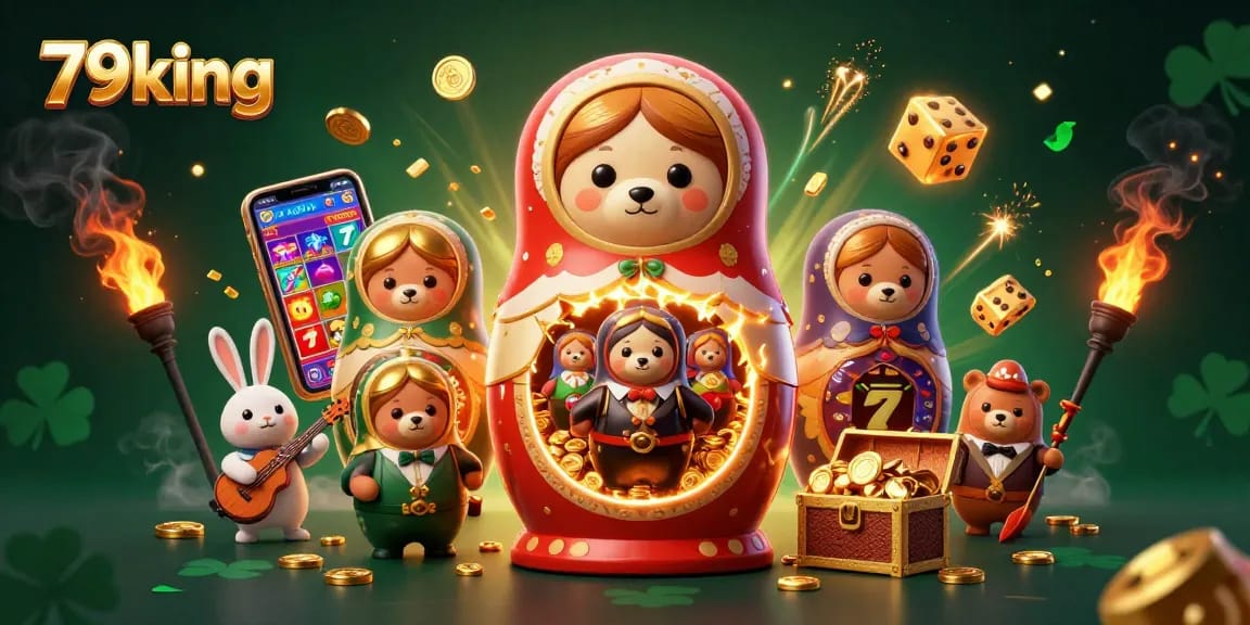 Experience the thrill of 79king with playful casino characters and vibrant gaming elements.