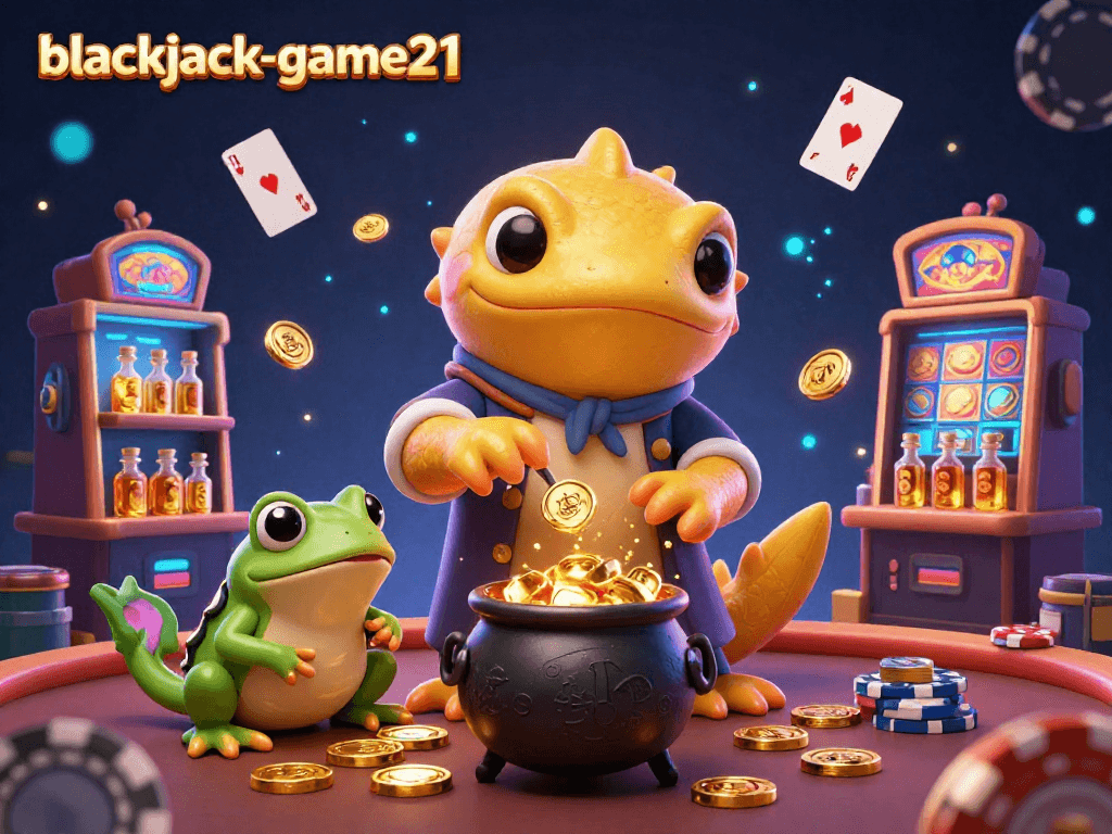 Engage in thrilling gameplay at blackjack-game21 with vibrant casino characters and elements!