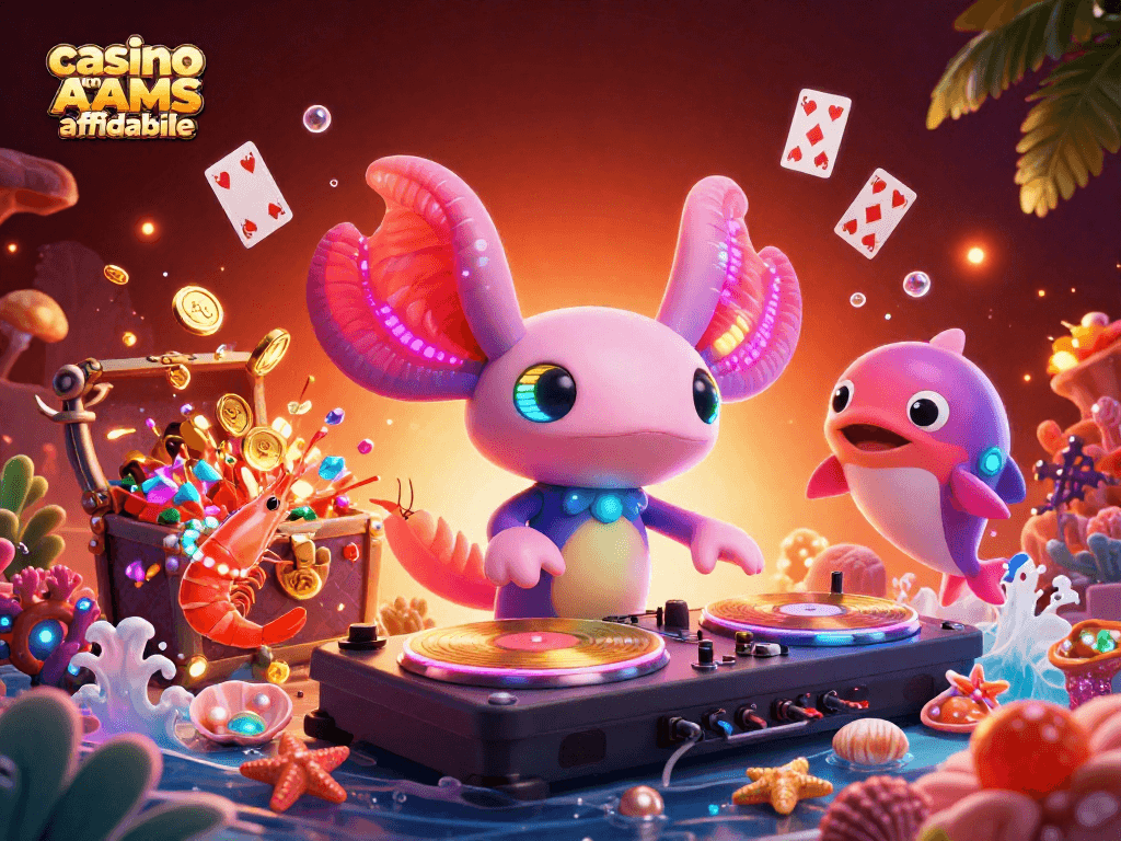 Il casinò non AAMS affidabile offre un DJ axolotl che anima il tuo gioco con energia e divertimento.