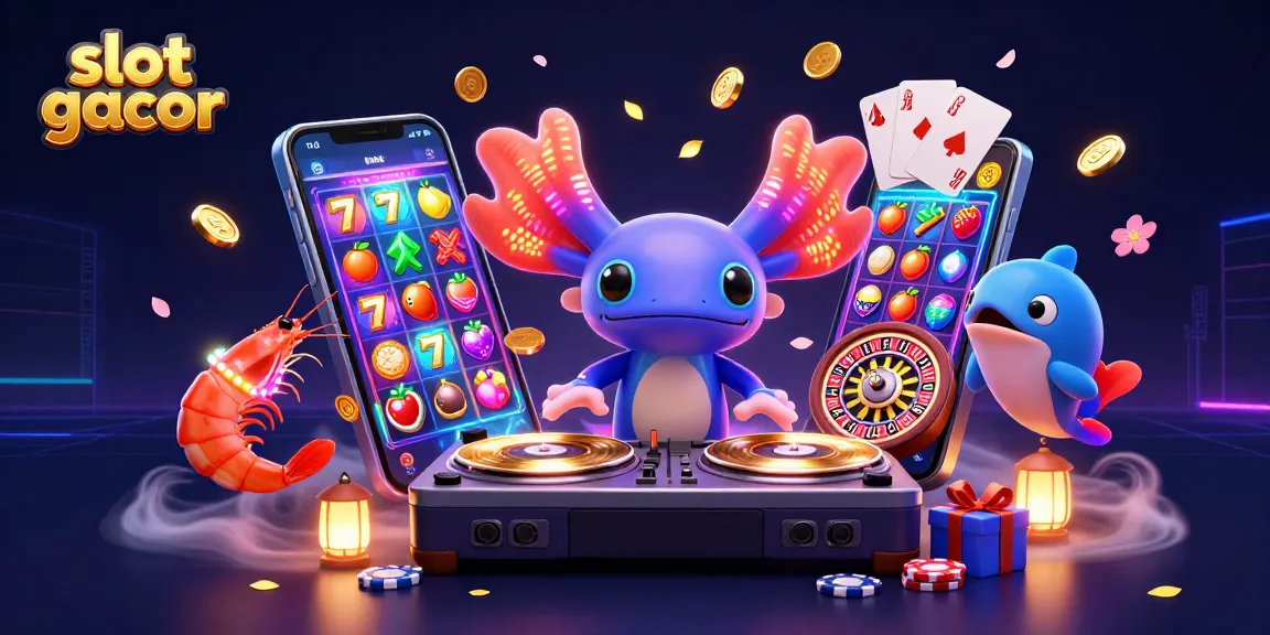 Slot gacor membawa keseruan bermain permainan slot dengan DJ axolotl dan karakter lucu di dunia kasino.