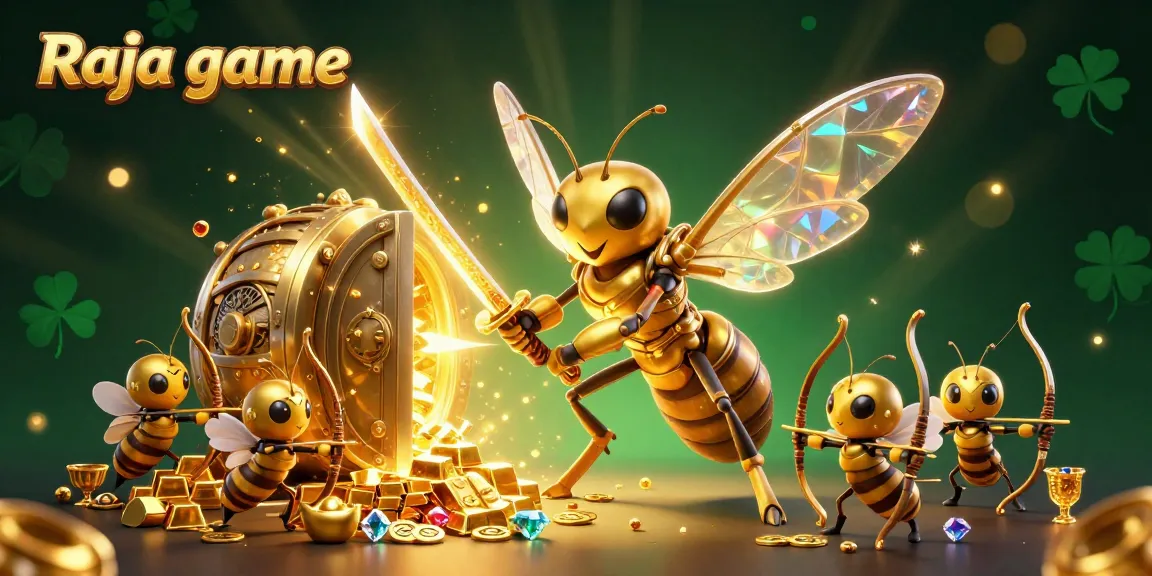 Engage in thrilling gameplay with Raja game, featuring vibrant characters and casino treasures.