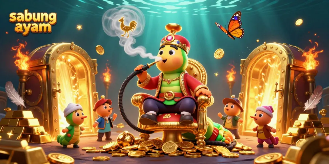 Experience the thrill of sabung ayam in an ultra-detailed 3D illustration with vibrant casino elements.