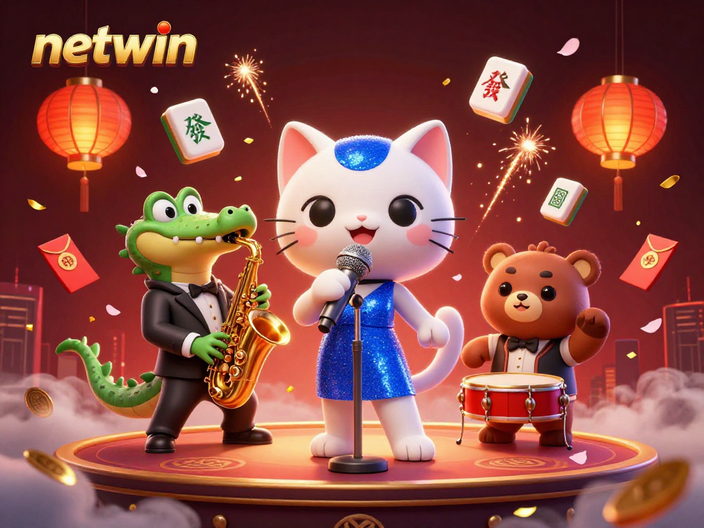 Engage with netwin as cheerful casino characters create a vibrant gaming atmosphere.