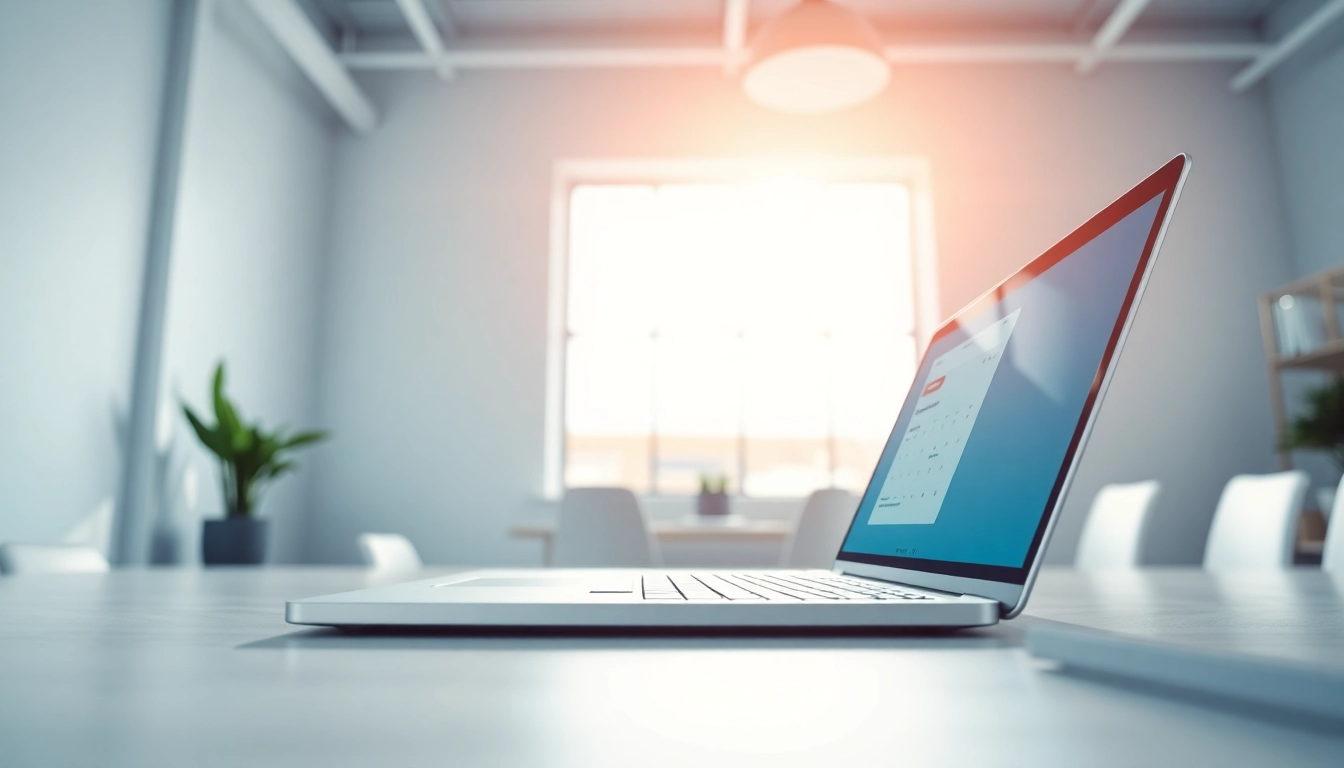 Illustration of a productivity workspace showcasing a Motion app alternative on a laptop screen.