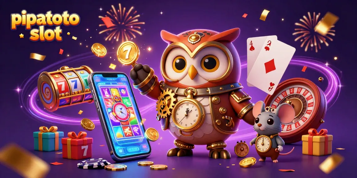 Spin to win on pipatoto slot with lively steampunk characters amidst casino magic and excitement.