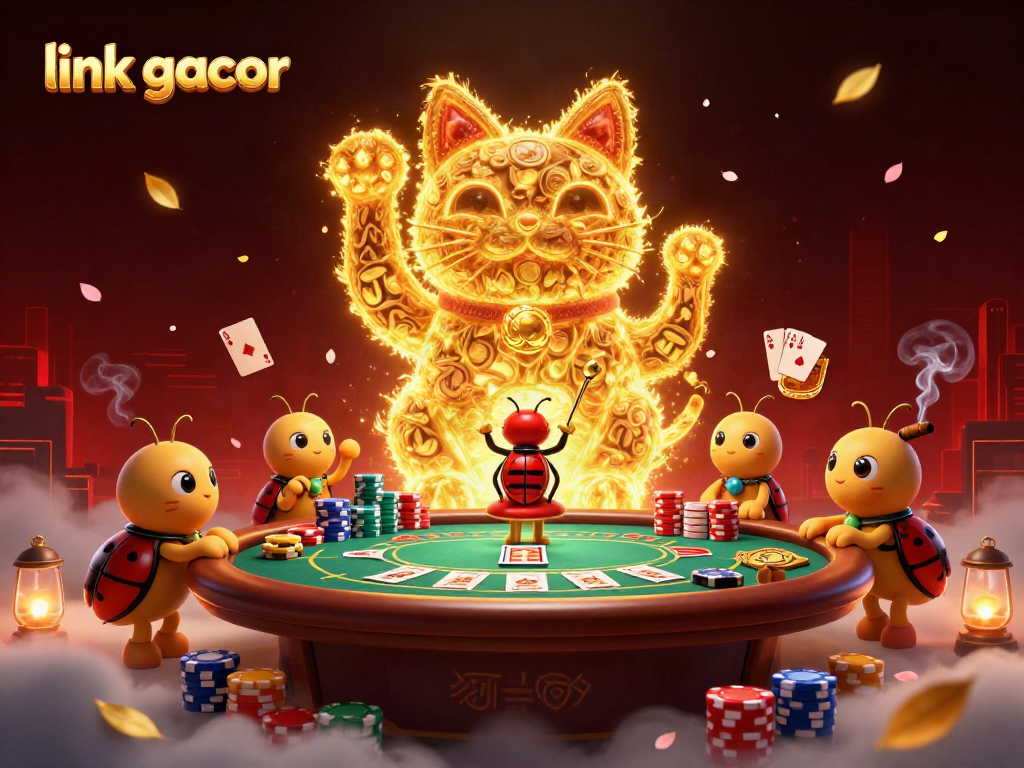 Engage with the exciting link gacor experience in a vibrant casino scene alive with action and colorful elements.