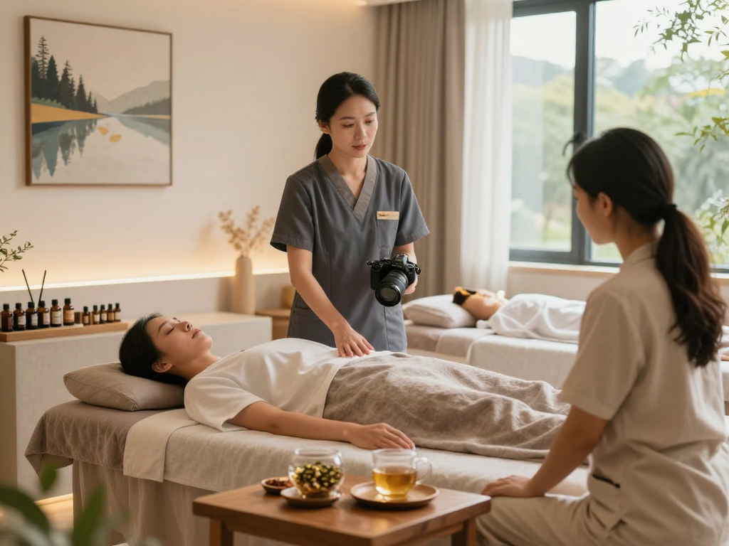 Relaxation session at Balanced Massage with therapist consultation, mantra88 spa experience.