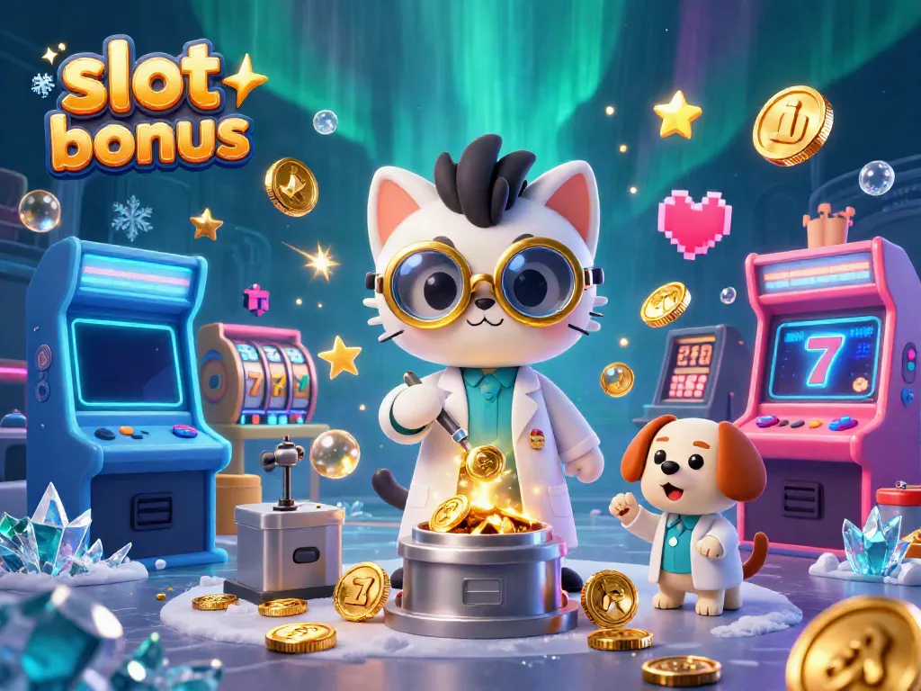 Experience thrilling slot bonus action with dynamic 3D casino characters and vibrant game elements.