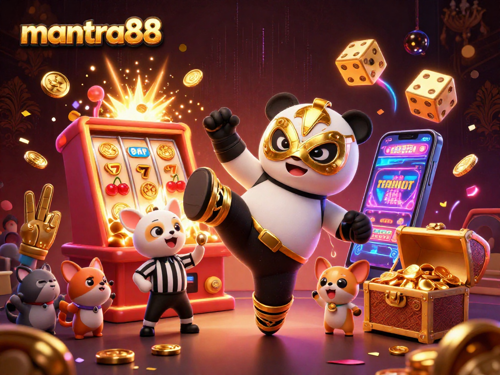 Engage with mantra88's thrilling slot gaming experience featuring vibrant characters and dynamic action.
