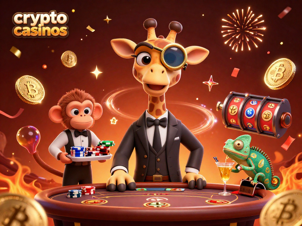 Jouez sur les crypto casinos avec des jeux de cartes et des pièces virtuelles brillantes.