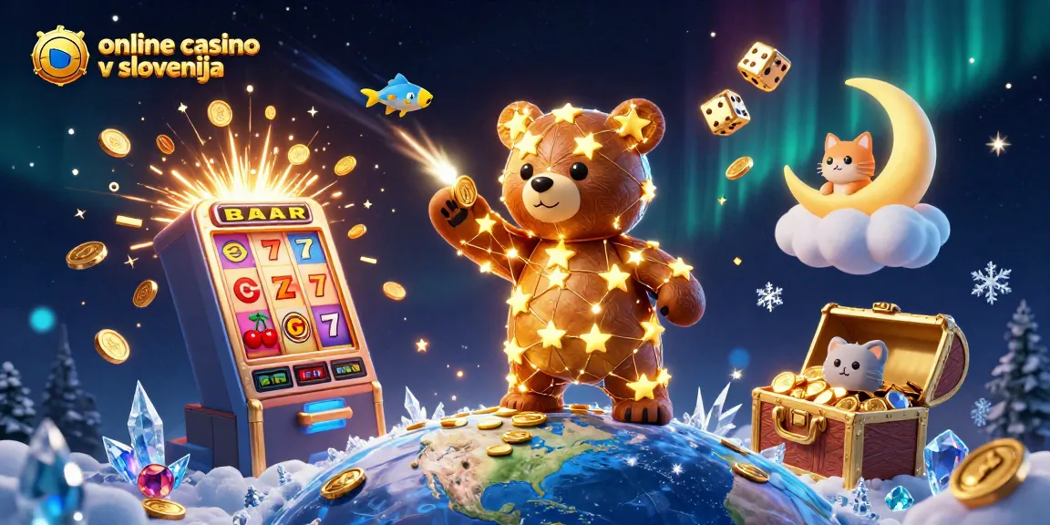 Uživajte v čarobnem svetu online casino v Sloveniji s tem animiranim simbolom sreče in zlatimi nagradami.