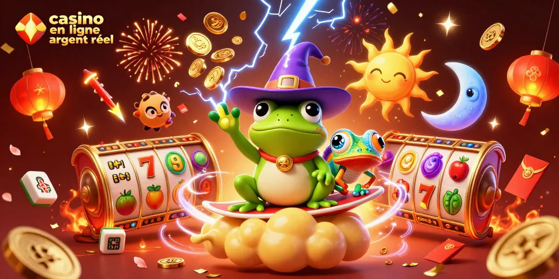 Jouer dans un casino en ligne argent réel avec des personnages fantastiques créant des pièces d'or scintillantes.