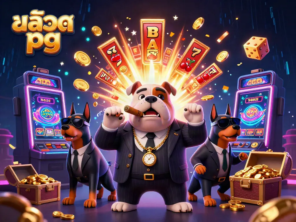 Experience thrilling slot action with สล็อต pg in a dynamic 3D casino scene full of excitement and energy.