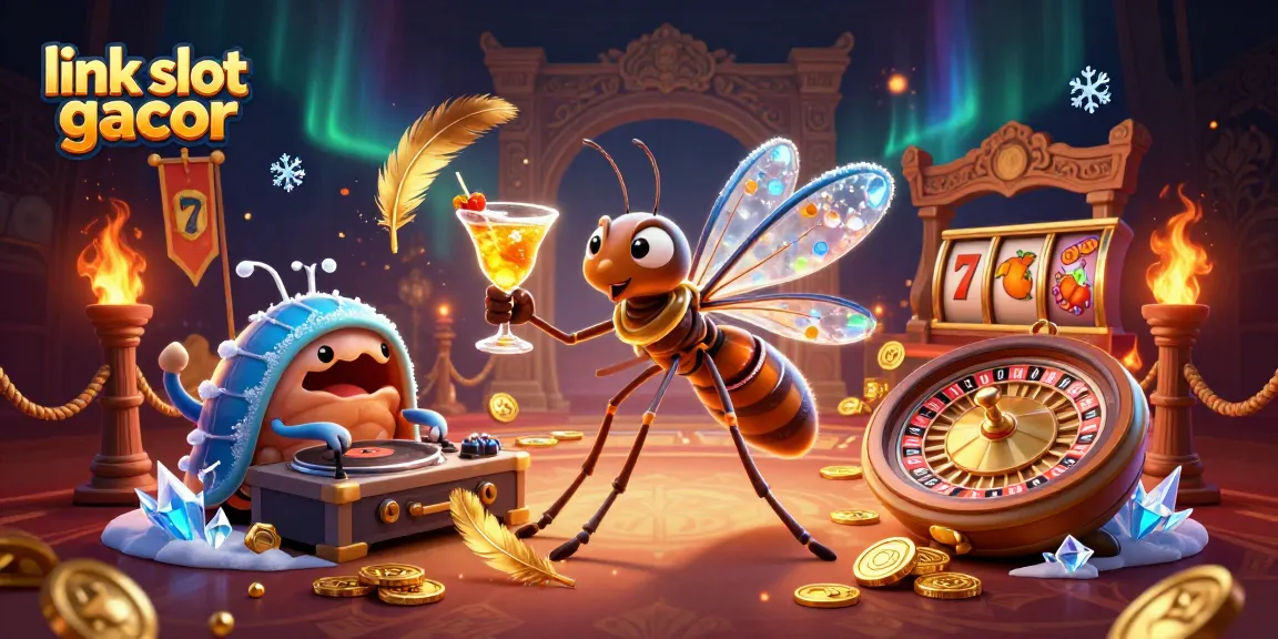 Gambarkan link slot gacor dalam ilustrasi kasino yang dinamis dan penuh warna.