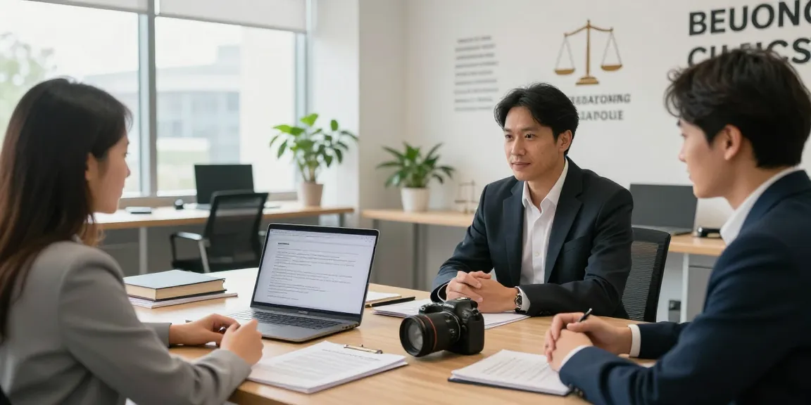 Sneak a peek at this web-site showcasing a dedicated lawyer meeting clients in a modern office.