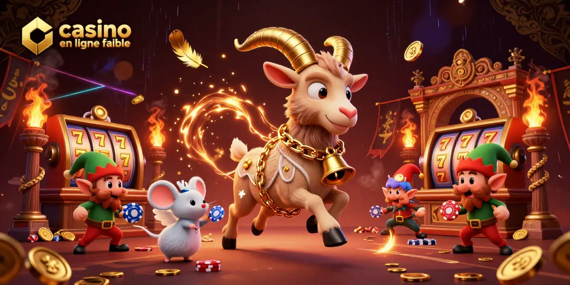 Découvrez un casino en ligne fiable avec un Krampus et des gremlins dans une scène festive et dynamique.