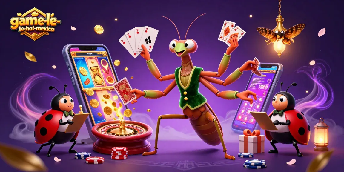Experience the vibrant gameplay of game-le-hoi-mexico with a dynamic 3D casino illustration.