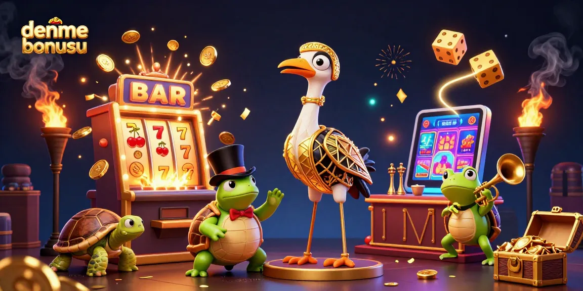 Experience deneme bonusu excitement with vibrant casino elements and animated characters!