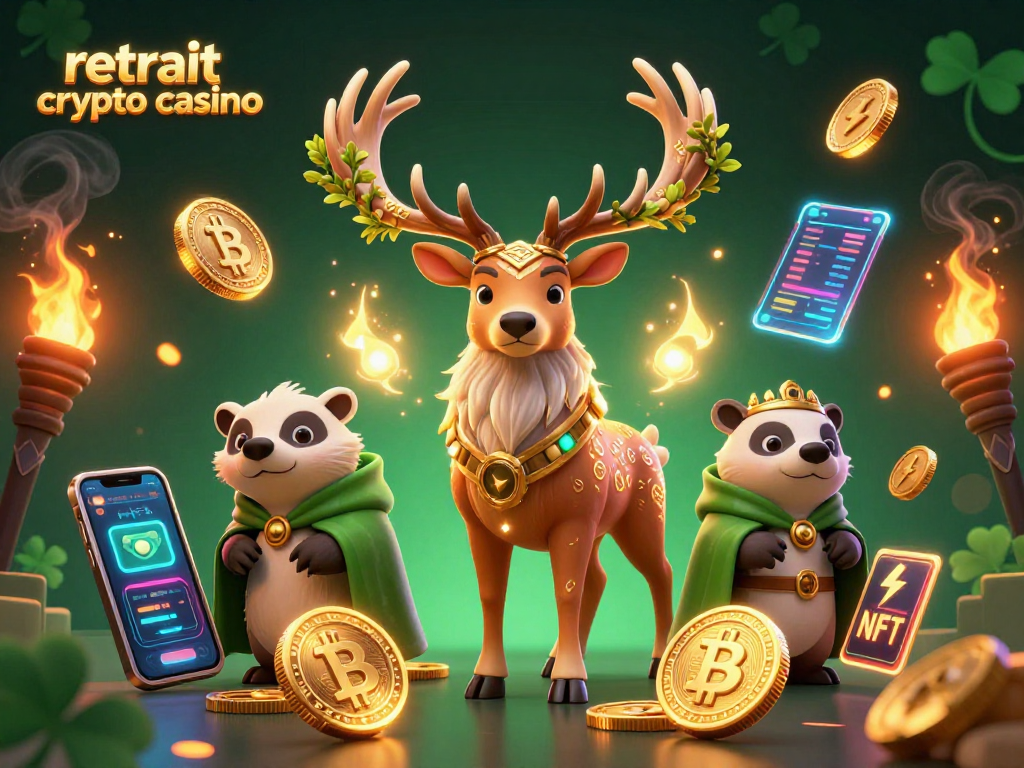 Retrait crypto casino rapide avec un druide et un blaireau, symbolisant la victoire en jeu.