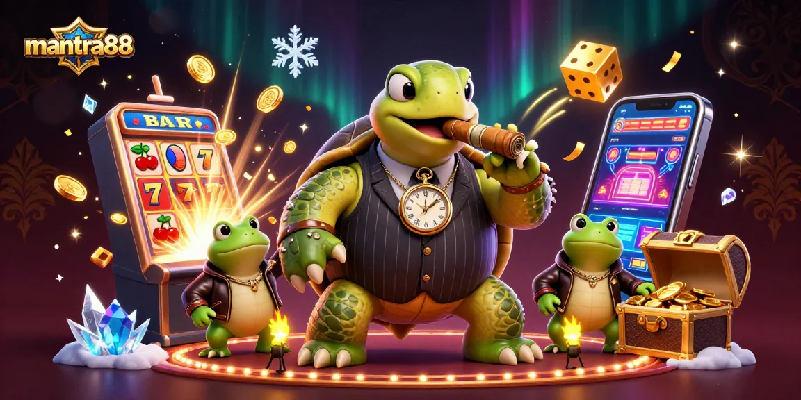 Experience the thrill of mantra88 with a vibrant jackpot scene featuring playful characters and exciting casino elements.