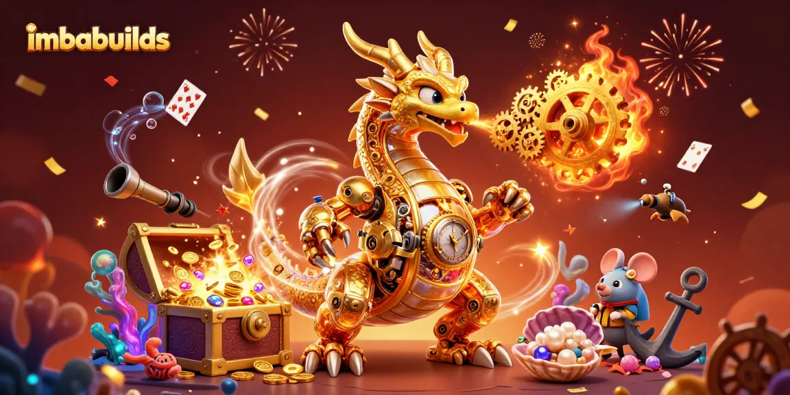 Experience exciting gameplay in imbabuilds featuring a golden dragon and treasure-filled adventure.