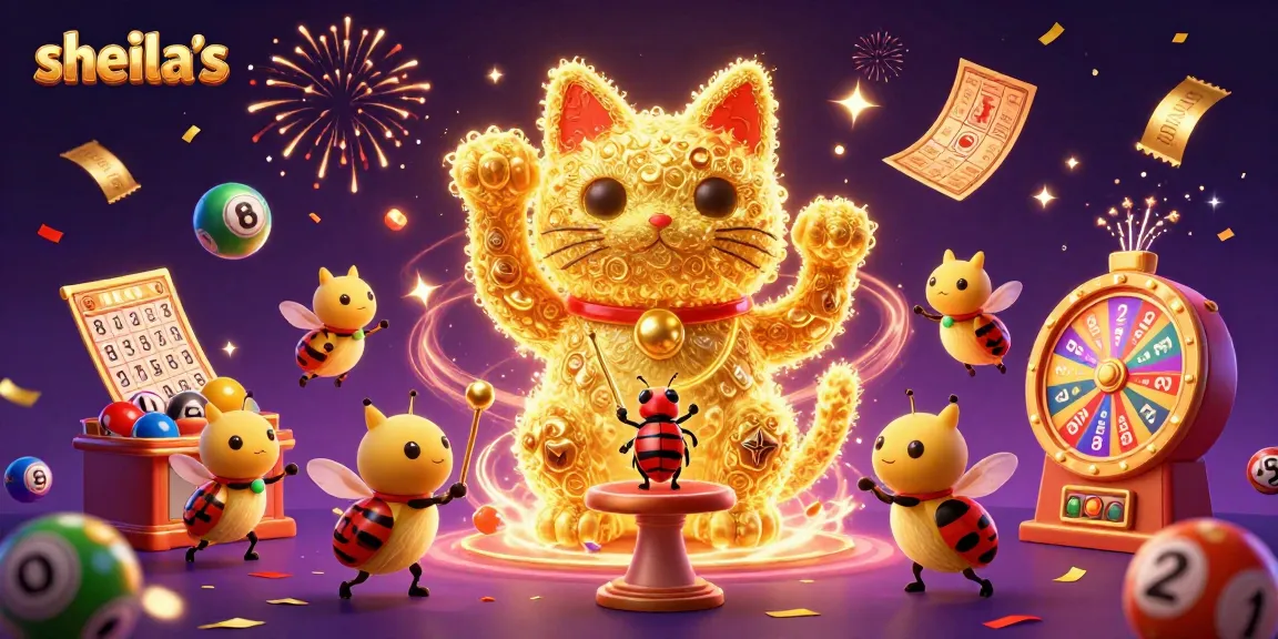 Join sheila's in a vibrant casino scene celebrating luck with dynamic lottery elements.