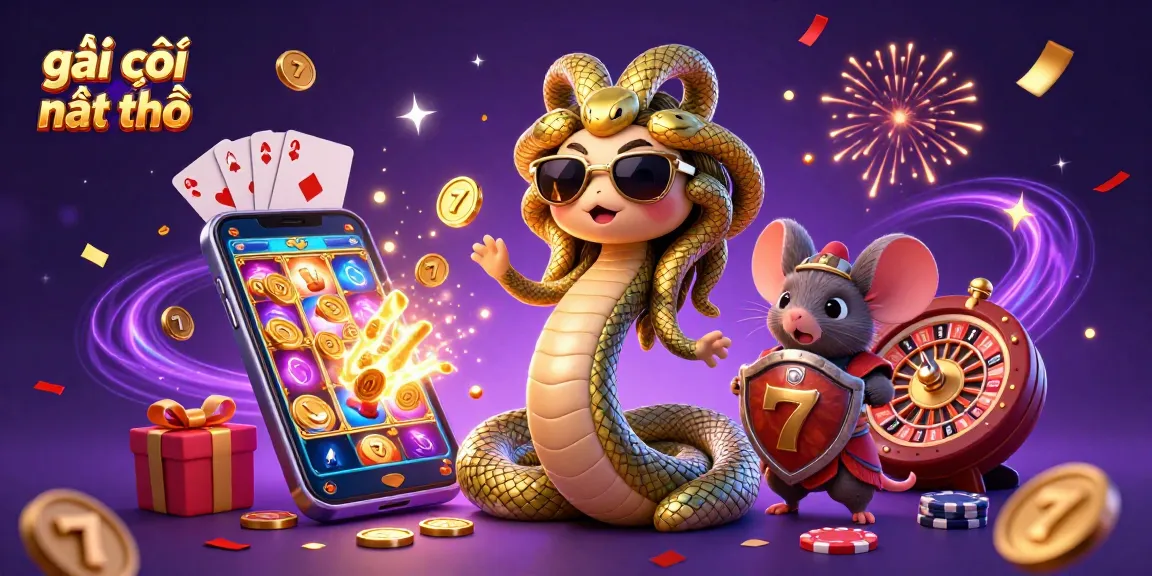 Engage in thrilling gameplay with gái gọi cần thơ in a colorful casino-inspired 3D illustration.
