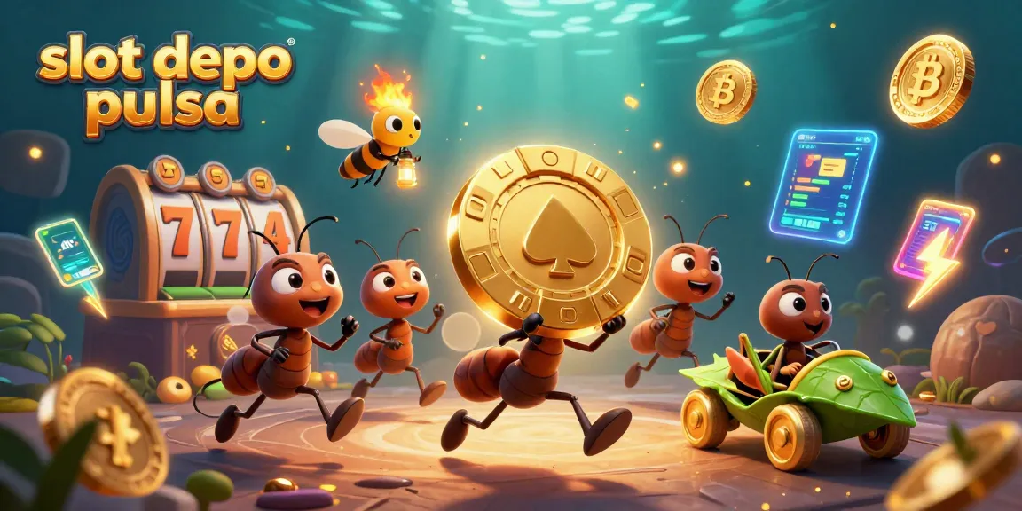 Experience thrilling gameplay with slot depo pulsa highlighted in a dynamic casino heist scene.