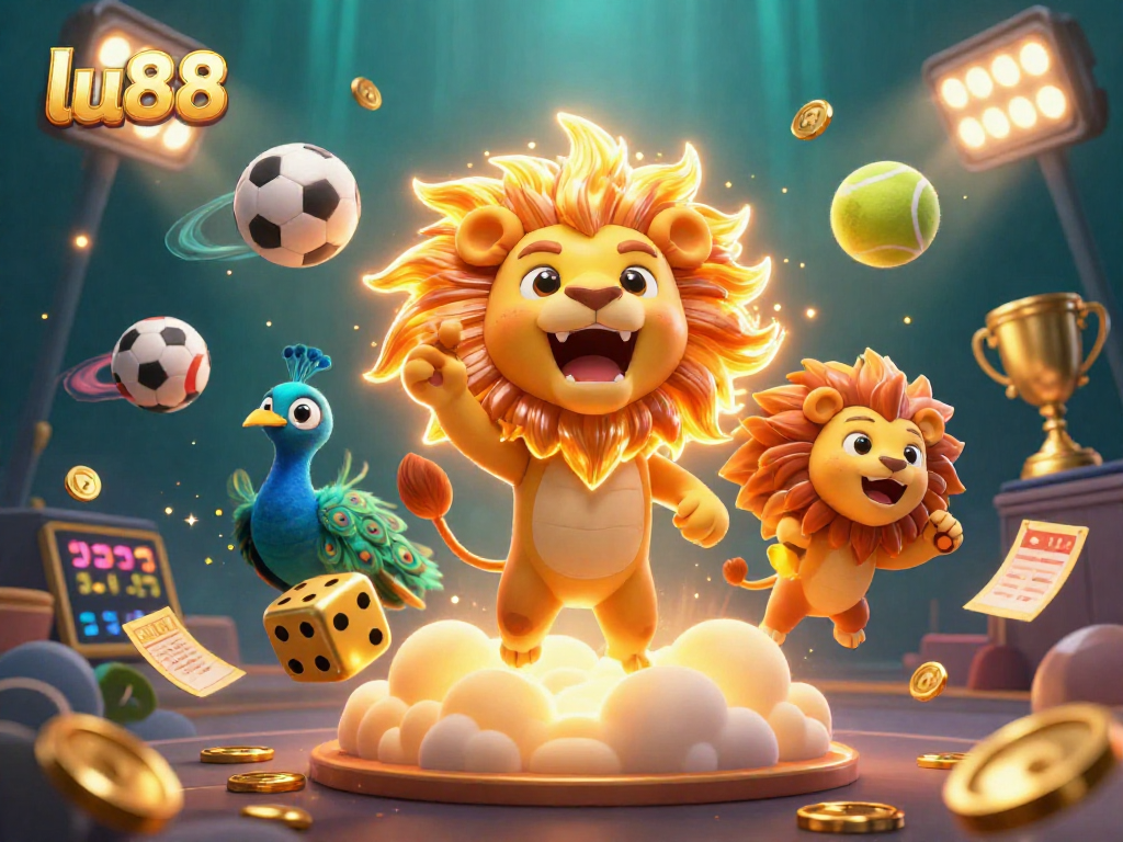 Experience thrilling wins with lu88's exciting games in a vibrant casino wonderland.