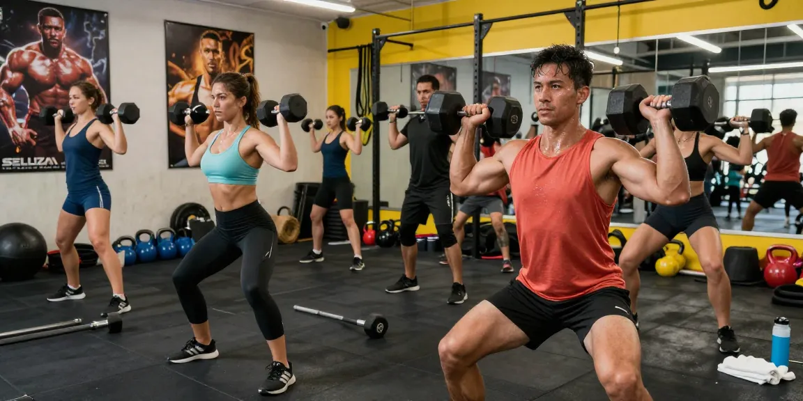 Fitness enthusiasts lifting weights in a gym, showcasing benefits of Selliza Steroids.