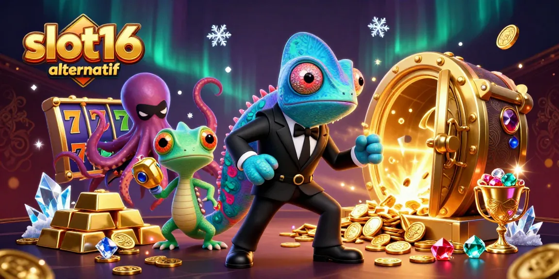 Experience thrilling action in the casino world with slot16 alternatif, featuring vibrant 3D characters.