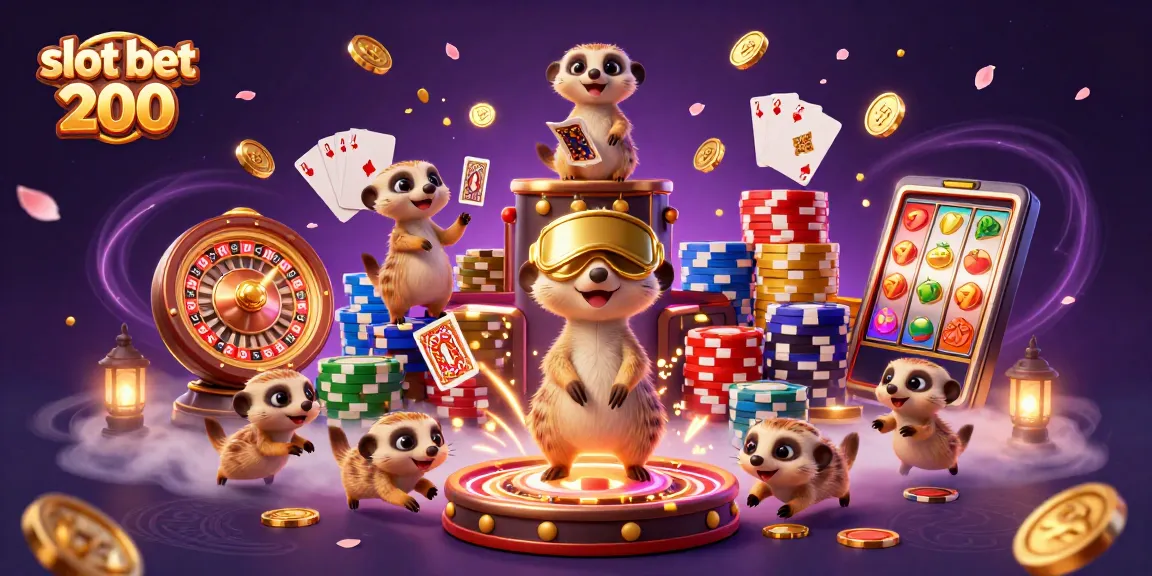 Experience slot bet 200 with thrilling gameplay and colorful casino elements in this dynamic scene.