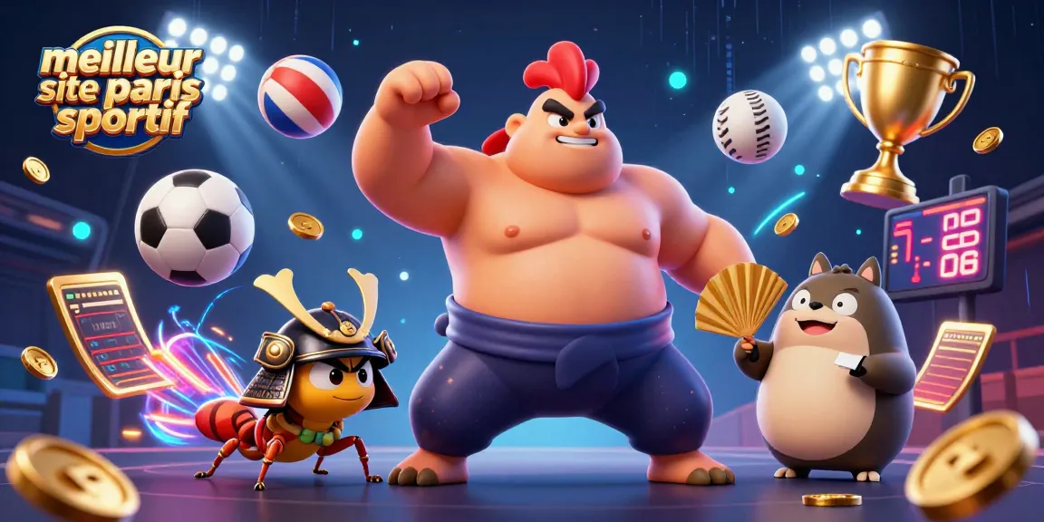 Découvrez le meilleur site de paris sportif avec un combat captivant d'un coq sumo et un cricket samouraï.