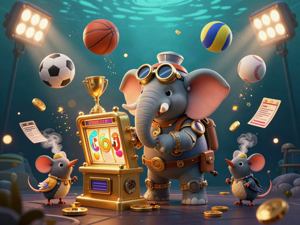 Experience thrilling gameplay at bestaustraliancasinosites with a steampunk elephant operating a slot machine.