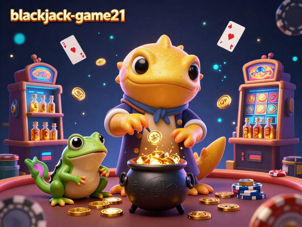 Engage in thrilling gameplay at blackjack-game21 with vibrant casino characters and elements!