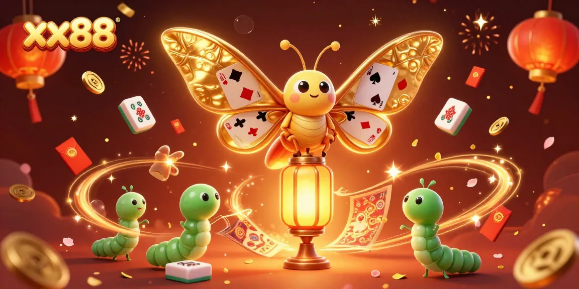 Engage with xx88's captivating casino experience adorned by golden elements and festive visuals.