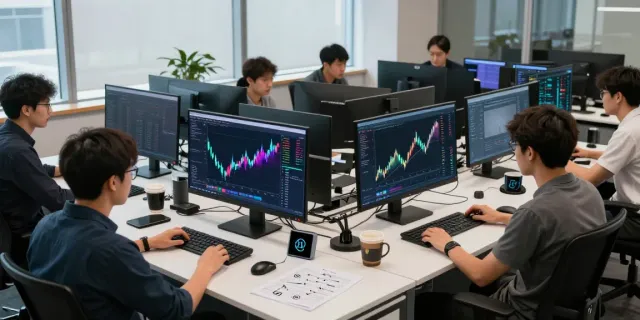Dynamic cryptocurrency trading workspace emphasizing Polygon.io alternative with advanced analytics, real-time crypto data, and teamwork.