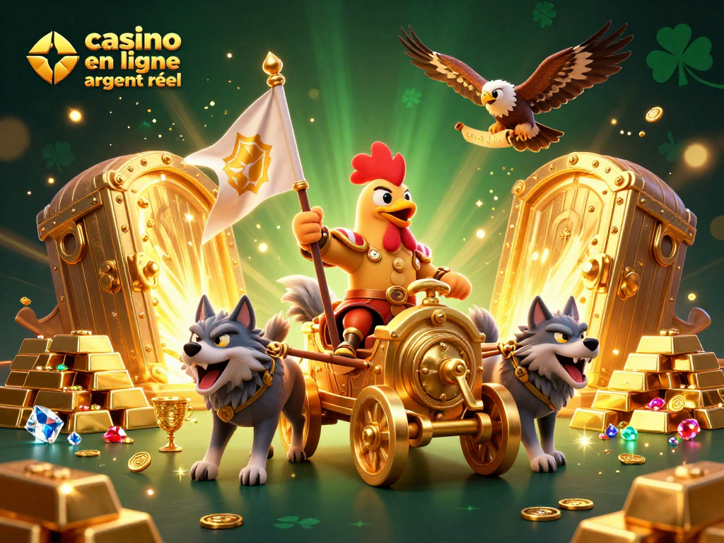 Vivez les moments forts du casino en ligne argent réel avec un roi guerrier et de l'or scintillant.