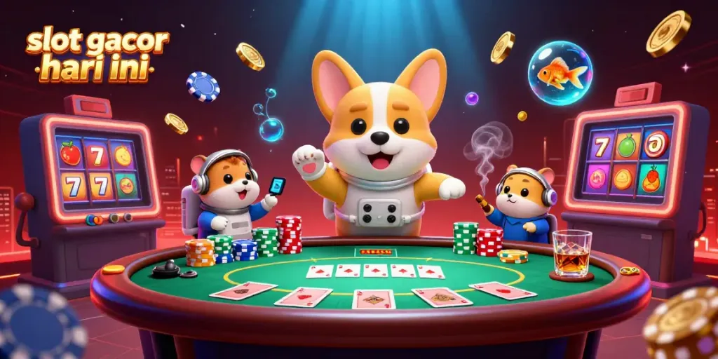 Engage in the thrilling slot gacor hari ini adventure with characters exploring a cosmic casino.