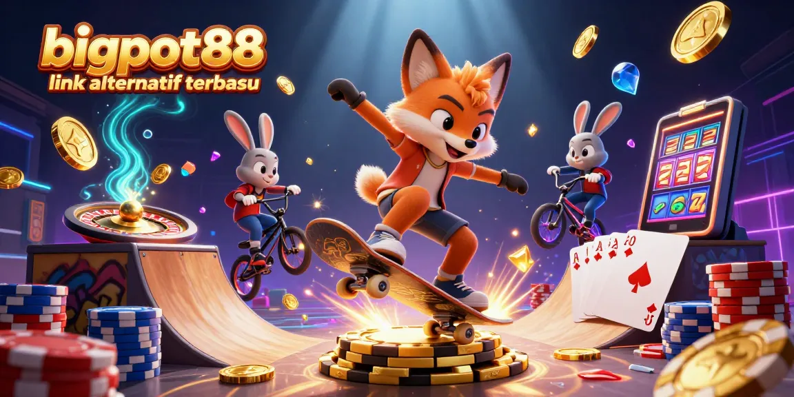 Menangkan bigpot88 link alternatif terbaru dengan kucing skate dan kelinci BMX beraksi di kasino.