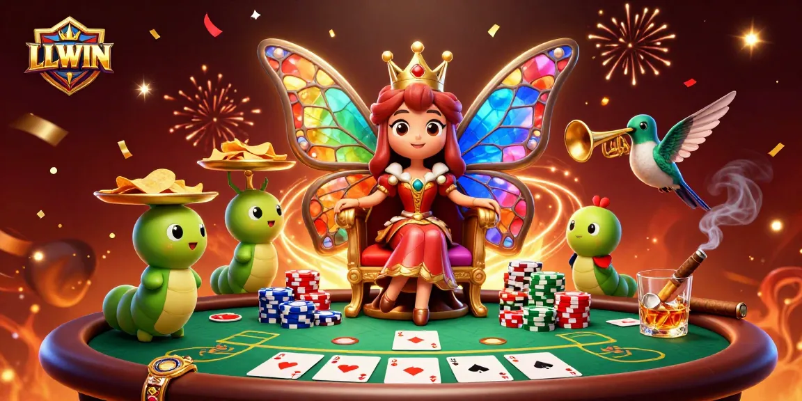 Experience thrilling gameplay at LLWIN with vibrant casino elements in a fantasy illustration.