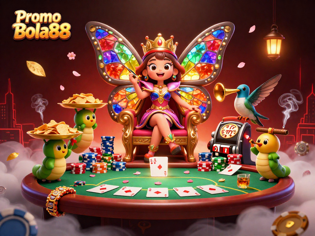 Spin to win at Promo Bola88 with vibrant slots and dazzling poker scenes.
