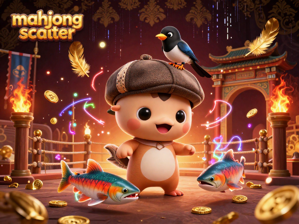 Engage with thrilling mahjong scatter action highlighted by vibrant characters, golden coins, and epic visuals.