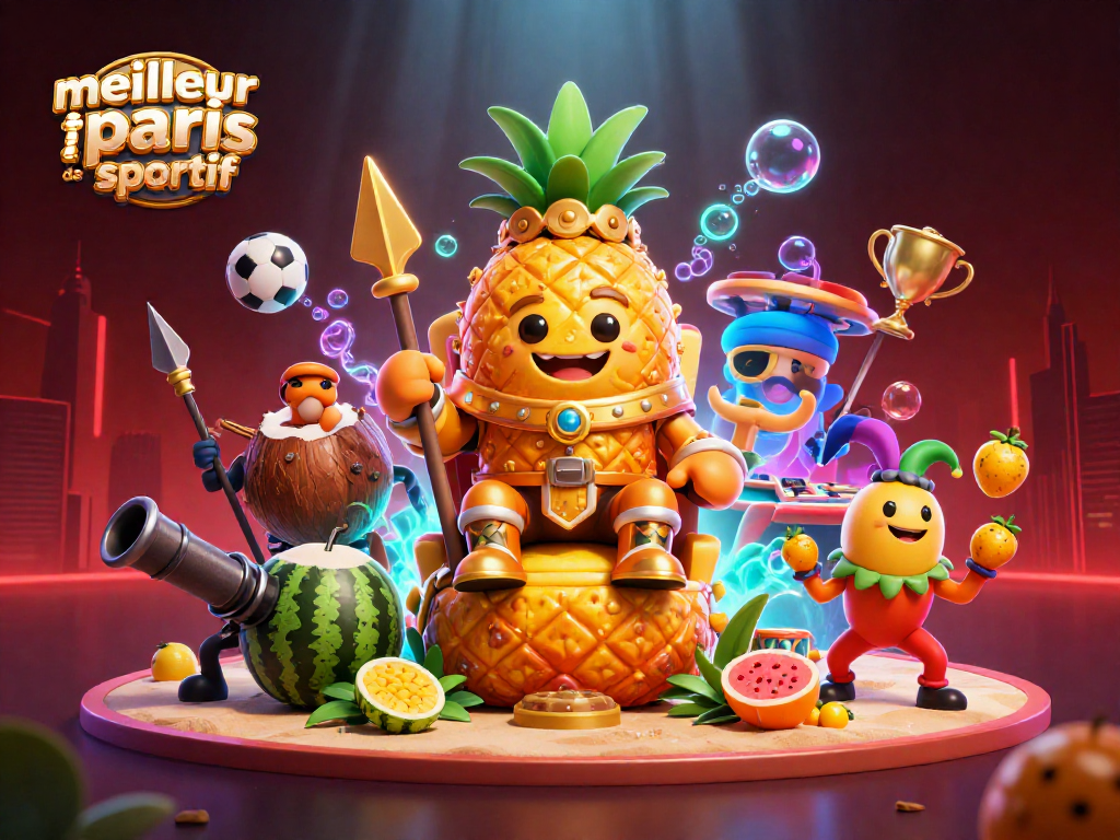 Pariez sur le meilleur site de paris sportif avec des éléments dynamiques de casino et des personnages animés.