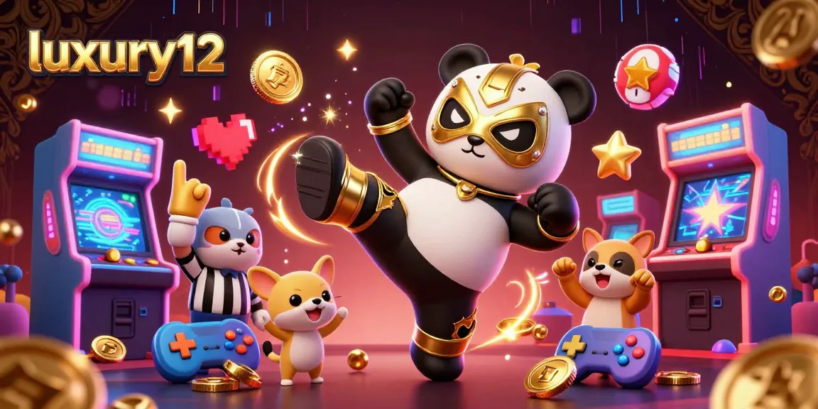 Luxury12 semakin seru dengan penggemar hewan yang merayakan kemenangan dalam ilustrasi kasino.