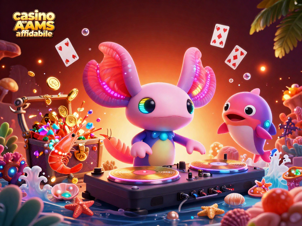 Il casinò non AAMS affidabile offre un DJ axolotl che anima il tuo gioco con energia e divertimento.