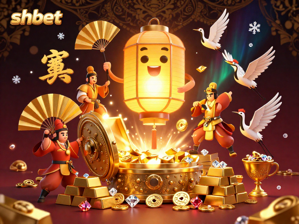 Experience thrilling games at shbet, where luck meets entertainment in a vibrant casino illustration.