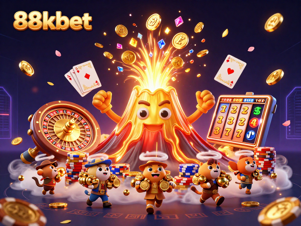 Experience winning moments at 88kbet with golden volcano and treasure scenes.